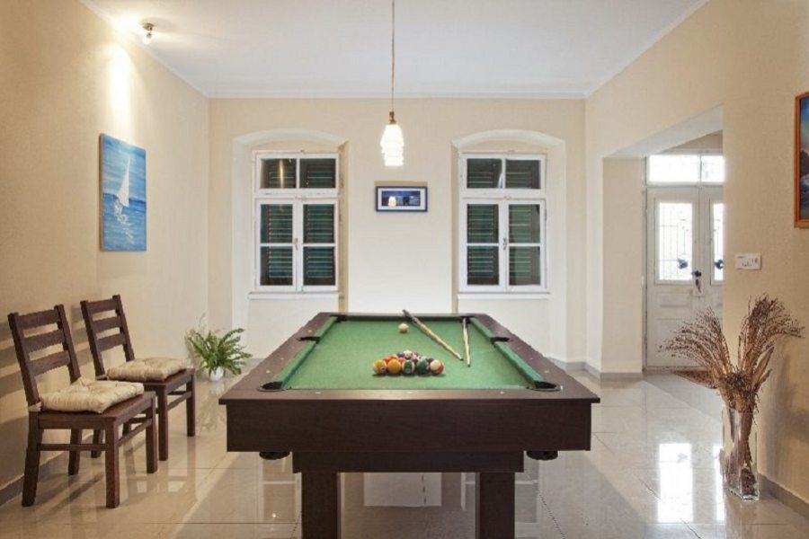 Pool table in the villa