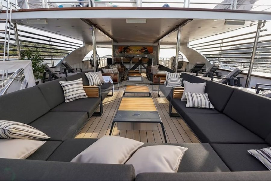Lounge area at the upper deck