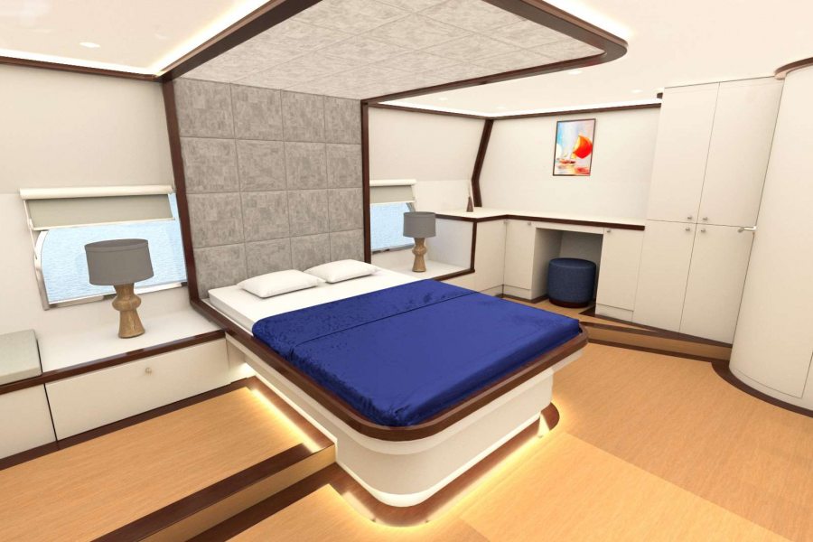 Large cabin with double bed